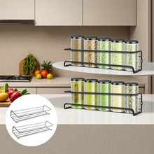 Load image into Gallery viewer, Carbon Steel Wall-Mounted Kitchen Spice Rack