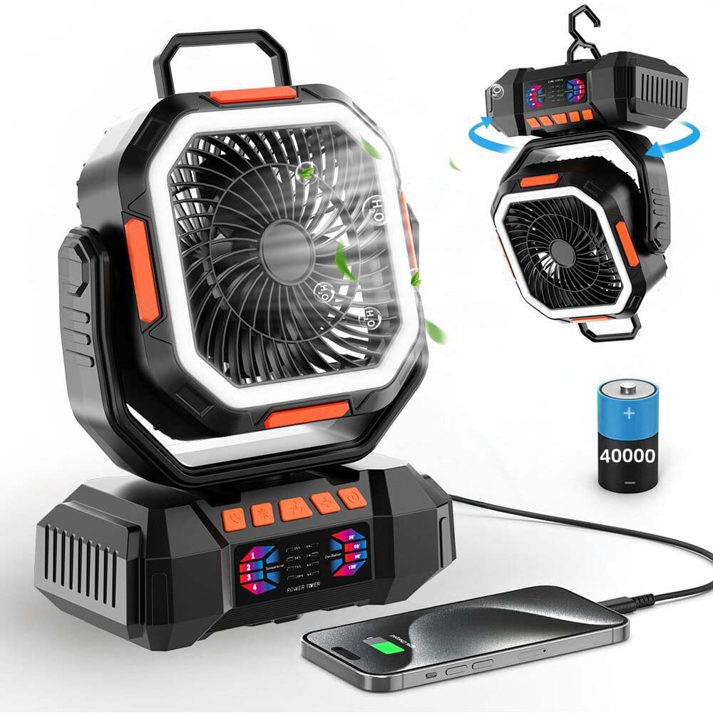 Portable Rechargeable Camping Fan 40000mAh