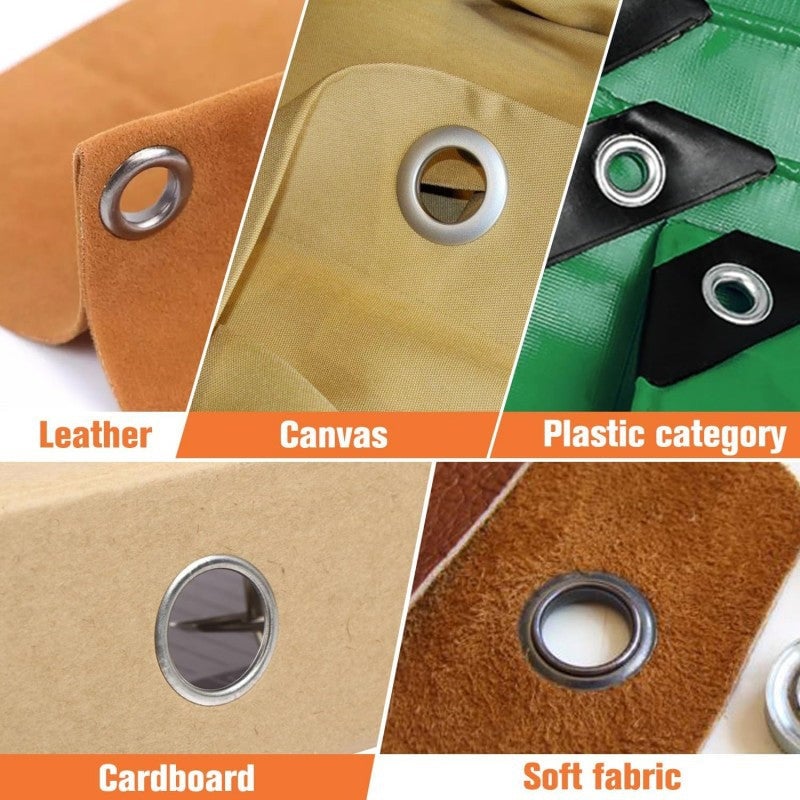 Eyelet Pliers for Tarpaulins (Pliers + 500 silver buckles)