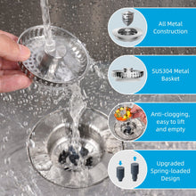Load image into Gallery viewer, 3 in 1 Kitchen Sink Drain Strainer