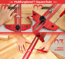Load image into Gallery viewer, Woodworking Scriber Marking Line Ruler