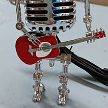 Load image into Gallery viewer, Vintage Metal Microphone Robot Desk Lamp