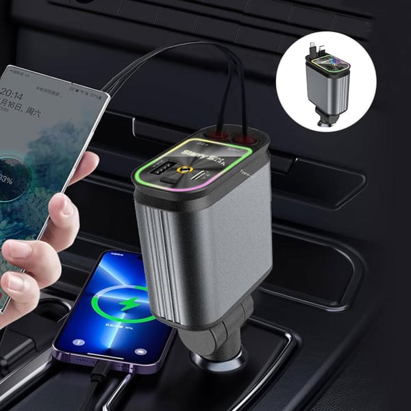 5 in 1 Retractable Car Charger
